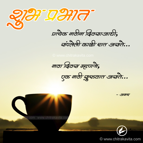 Marathi Good-Morning Greeting Navi-Suruvat | Chitrakavita.com